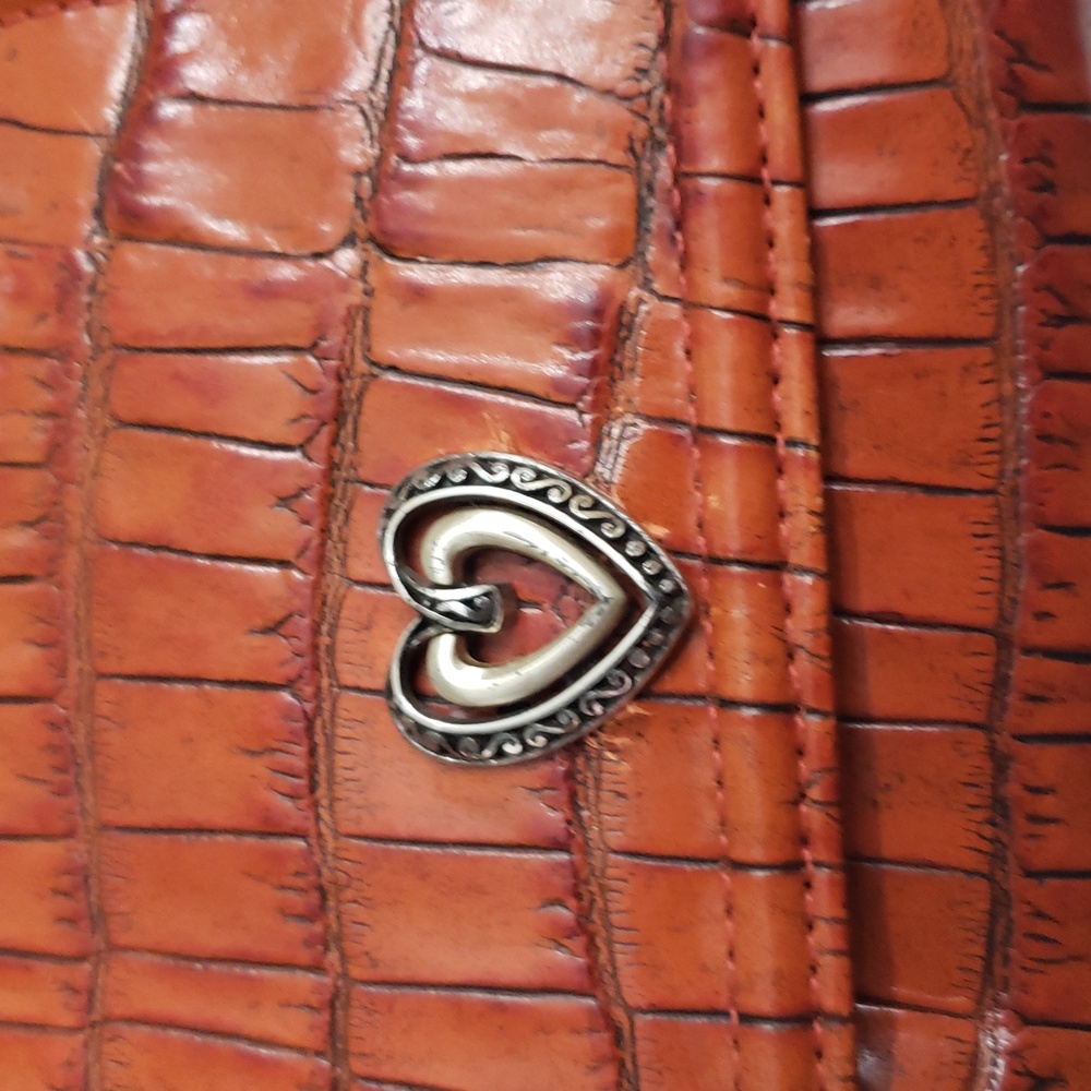 BRIGHTON ORANGE CROCODILE PATTERN CROSSBODY BAG - Picture 11 of 16